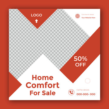 Flat real estate social midia post templates
