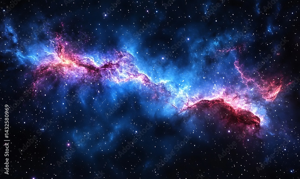 Wall mural cosmic swirls abstract nebula background texture