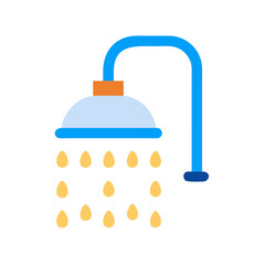 Fototapeta premium Colorful Shower Head Icon for Bathroom and Personal Hygiene