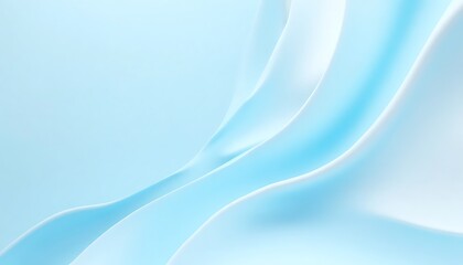 Fototapeta premium Minimal Blue Gradient Waves Background with Smooth Flowing Layers