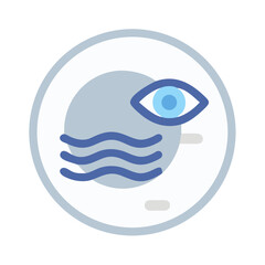 Abstract Eye, Waves, and Circle Minimalist Icon Design