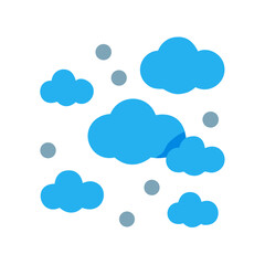 Fototapeta premium Cloudy night with snow or hail vector illustration