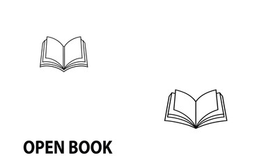 Simple Open Book Line Art Vector Design for Education and Reading Themes