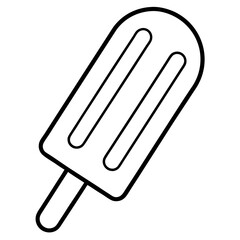 Stylized Popsicle Vector Line Art Designs