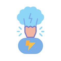 Bright Electric Idea: Illustration of a Conceptual Lightbulb