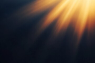 Obraz premium Golden sun rays gently pierce through darkness, forming a radiant, soft glow ideal for backgrounds and overlays in creative projects