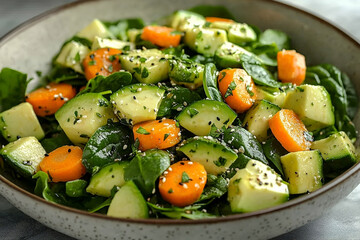 Fresh chopped vegetable medley healthy eating recipe