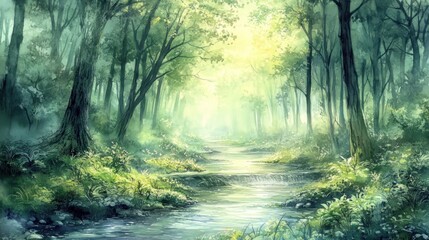 Obraz premium Enchanted forest path