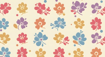 Pastel Floral Seamless Pattern Design Delicate Flower Background for Spring and Summer Projects, Fabrics, Papers, and More