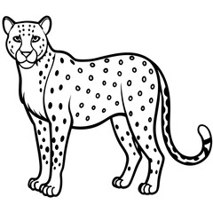 Abstract Cheetah Line Art Design