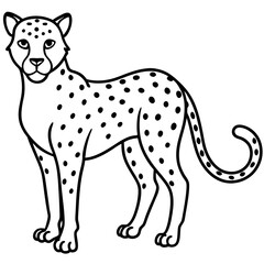 Abstract Cheetah Line Art Design