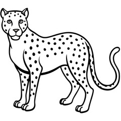Abstract Cheetah Line Art Design