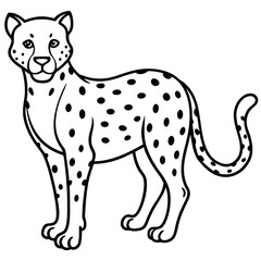 Abstract Cheetah Line Art Design