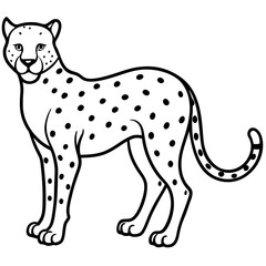 Abstract Cheetah Line Art Design