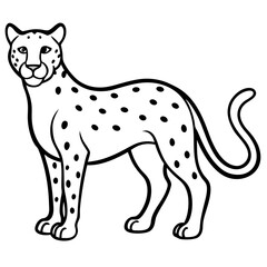 Abstract Cheetah Line Art Design