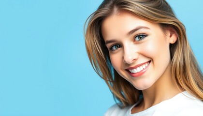 Naklejka premium Smiling woman portrait (12)