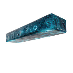 Abstract Futuristic Data Block - Teal and Blue Energy Flow