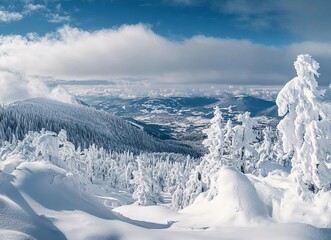 Obraz premium winter mountain landscape, snow, mountain, winter, landscape, sky, mountains, alps, nature, peak, ski, ice, cold, panorama, glacier, rock, travel, alpine, view, high, white, mount, panoramic, switzerl