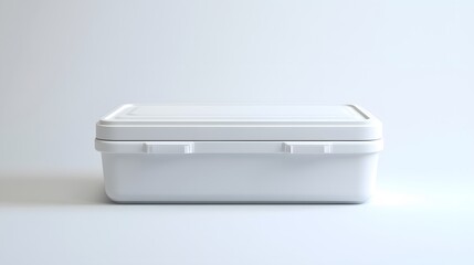 White Rectangular Storage Container.