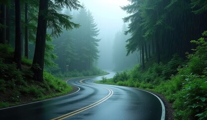 Fototapeta premium road in the forest