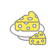 Cheese  icon vector stock illustration