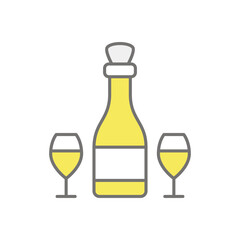 Wine icon vector stock illustration