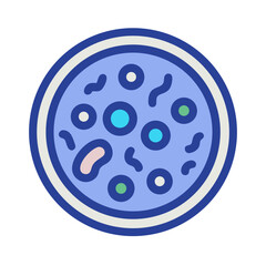 Petri Dish with Microorganisms, Bacteria, or Viruses Illustration