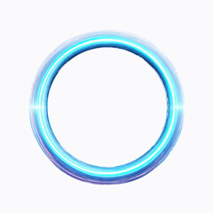 Glowing Neon Circle Frame Abstract Background