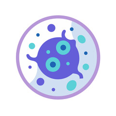 Cartoon Mast Cell or Basophil - Microscopic View