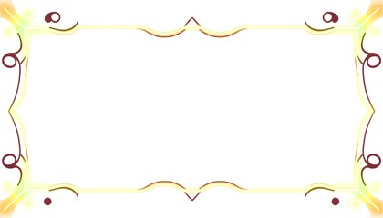 Elegant Ornate Border with Soft Pastel Hues. This is a decorative ornate border design with soft pastel colors/primarily yellow/beige and hints of brown