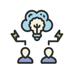 Teamwork Sharing Ideas: Brainstorming and Creative Collaboration