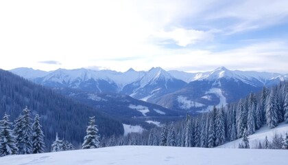 Snowy mountain range (2)