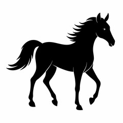 Black Horse Silhouette Vector