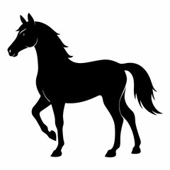Black Horse Silhouette Vector