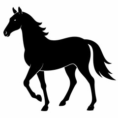 Black Horse Silhouette Vector
