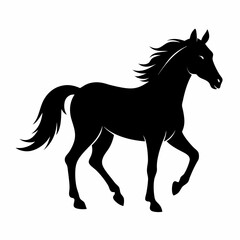 Black Horse Silhouette Vector