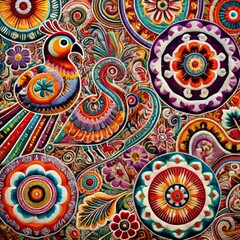 &ndash; Vibrant textiles and intricate patterns