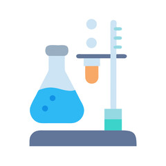 Science Chemistry Experiment Equipment Flask Test Tube Illustration