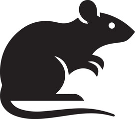 rat black silhouette icon. vector