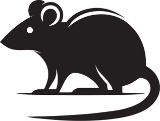rat black silhouette icon. vector