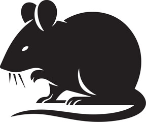 rat black silhouette icon. vector