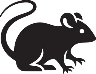 rat black silhouette icon. vector