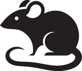 rat black set vector