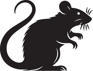 rat black set vector