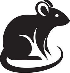 rat black set vector