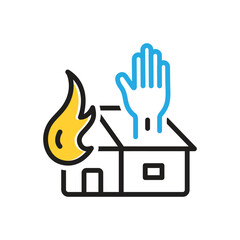 Multi color icon for help