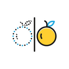 Multi color icon for past