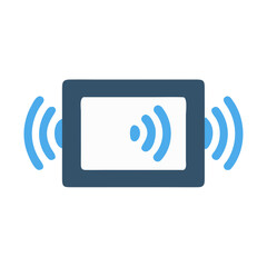 Wireless Communication Icon for NFC Technology and Devices - obrazy, fototapety, plakaty