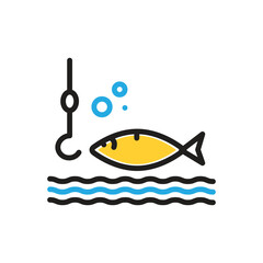 Multi color icon for catch