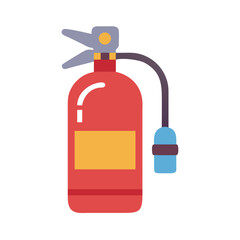 Stylized Illustration of a Fire Extinguisher on Black